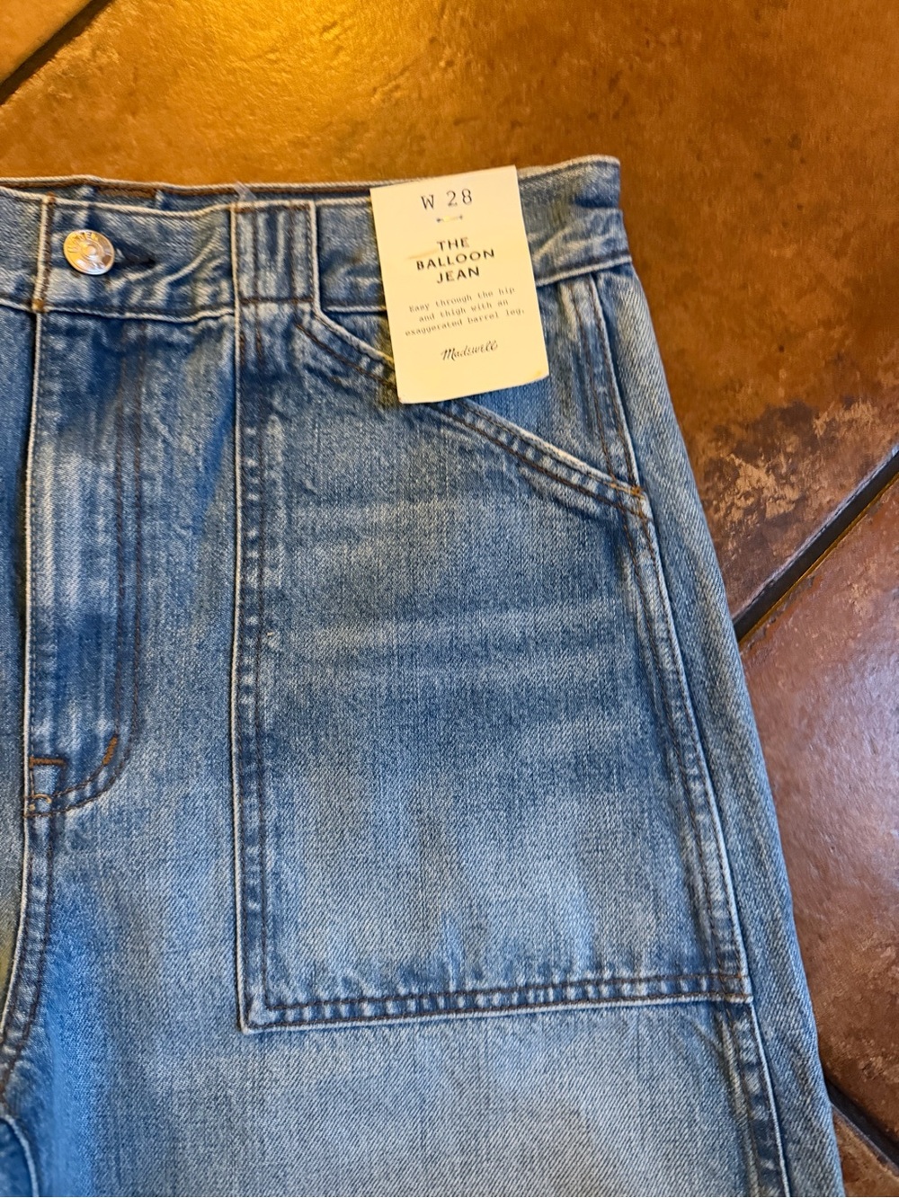 MADEWELL SIZE 28 The Balloon Jean NY983 $148 - Picture 6 of 9